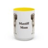 15oz Mastiff Dog Mom Mug, Yellow, front view