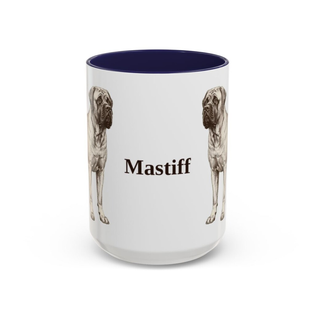 15oz Mastiff Mug, Navy, front view