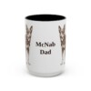 15oz McNab Dog Dad Mug, Black, front view