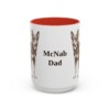 15oz McNab Dog Dad Mug, Red, front view
