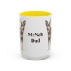 15oz McNab Dog Dad Mug, Yellow, front view