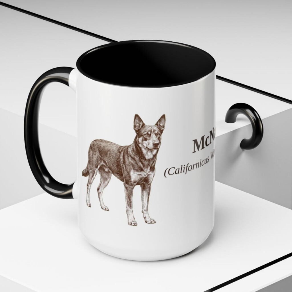 15oz McNab Latin Mug, Black, lifestyle photo