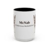 15oz McNab Latin Mug, Black, front view