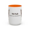 15oz McNab Latin Mug, Orange, front view