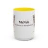 15oz McNab Latin Mug, Yellow, front view