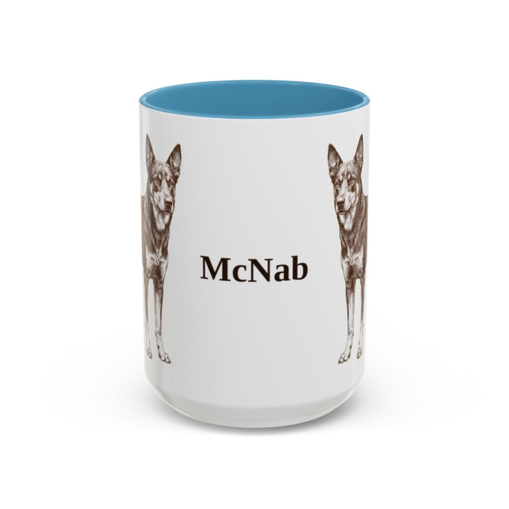 15oz McNab Mug, Light Blue, front view