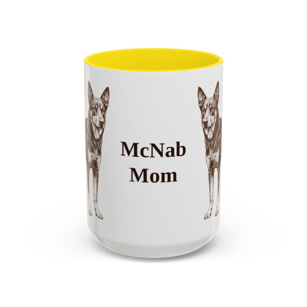 15oz-mcnab-mug-mom-yellow 15oz McNab Dog Mom Mug, Yellow, front view