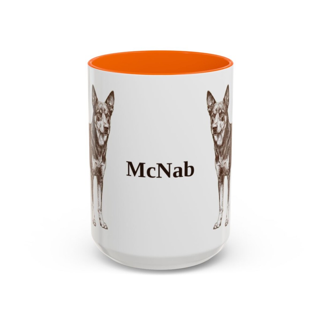 15oz McNab Mug, Orange, front view