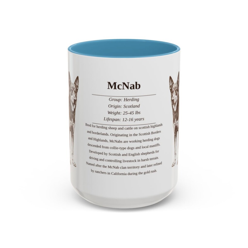15oz McNab Mug, Light Blue, front view