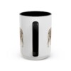 15oz Funny Miniature American Shepherd Mug, Black, back view