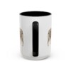 15oz Miniature American Shepherd Latin Mug, Black, back view