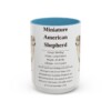 15oz Miniature American Shepherd Mug, Light Blue, front view