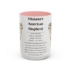 15oz Miniature American Shepherd Mug, Pink, front view