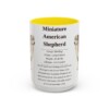 15oz Miniature American Shepherd Mug, Yellow, front view