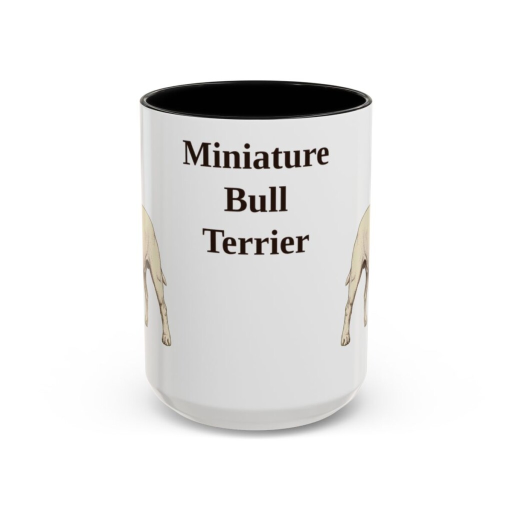 15oz-miniature-bull-terrier-mug-black-front 15oz Miniature Bull Terrier Mug, Black, front view