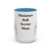 15oz-miniature-bull-terrier-mug-mom-light-blue 15oz Miniature Bull Terrier Dog Mom Mug, Light Blue, front view