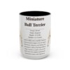 15oz Miniature Bull Terrier Mug, Black, front view