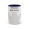 15oz Miniature Bull Terrier Mug, Navy, front view