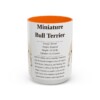 15oz Miniature Bull Terrier Mug, Orange, front view