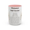 15oz Miniature Bull Terrier Mug, Pink, front view