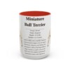 15oz Miniature Bull Terrier Mug, Red, front view