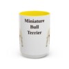 15oz-miniature-bull-terrier-mug-yellow 15oz Miniature Bull Terrier Mug, Yellow, front view