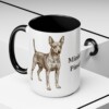 15oz Miniature Pinscher Mug, Black, lifestyle photo