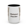 15oz Miniature Pinscher Mug, Black, front view