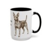 15oz Miniature Pinscher Dog Dad Mug, Black, right side view