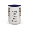 15oz Funny Miniature Pinscher Mug, Navy, front view
