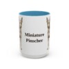 15oz Miniature Pinscher Mug, Light Blue, front view