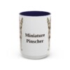 15oz Miniature Pinscher Mug, Navy, front view