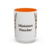 15oz Miniature Pinscher Mug, Orange, front view