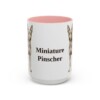 15oz Miniature Pinscher Mug, Pink, front view