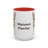15oz Miniature Pinscher Mug, Red, front view