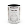 15oz Miniature Pinscher Mug, Black, front view