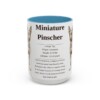 15oz Miniature Pinscher Mug, Light Blue, front view