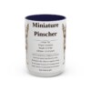 15oz Miniature Pinscher Mug, Navy, front view