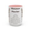 15oz Miniature Pinscher Mug, Pink, front view