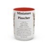 15oz Miniature Pinscher Mug, Red, front view