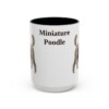 15oz Miniature Poodle Mug, Black, front view