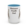 15oz Miniature Poodle Dog Dad Mug, Light Blue, front view