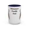 15oz Miniature Poodle Dog Dad Mug, Navy, front view