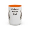 15oz Miniature Poodle Dog Dad Mug, Orange, front view