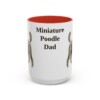15oz Miniature Poodle Dog Dad Mug, Red, front view