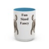 15oz Funny Miniature Poodle Mug, Light Blue, front view