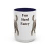 15oz Funny Miniature Poodle Mug, Navy, front view