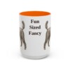 15oz Funny Miniature Poodle Mug, Orange, front view