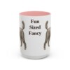 15oz Funny Miniature Poodle Mug, Pink, front view