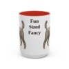 15oz Funny Miniature Poodle Mug, Red, front view